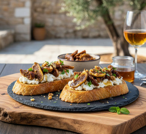 Fig Pie with Anari in Arkateno Bread