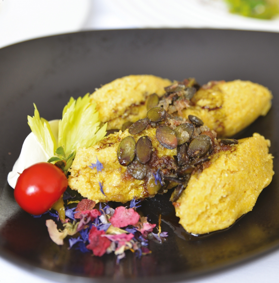 Cornmeal Mash with Pumpkin Seeds