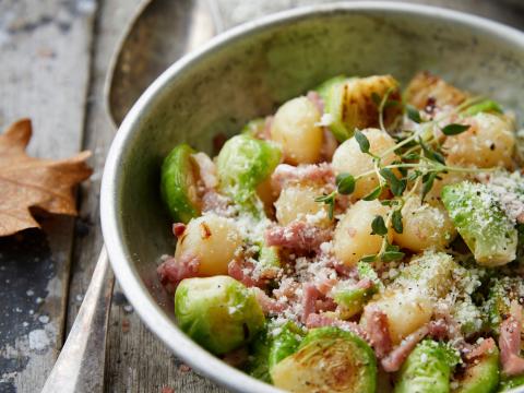 Mashed Potatoes with Brussels Sprouts